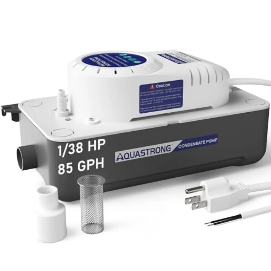 HVAC Condensate Pump, 115V/230V, Automatic Safety Switch, AC Condensate Removal for Air Conditioner, Furnace, Dehumidifier, 3.3
HVAC Condensate Pump, 115V/230V, Automatic Safety Switch, AC Condensate Removal for Air Conditioner, Furnace, Dehumidifier, 3.3