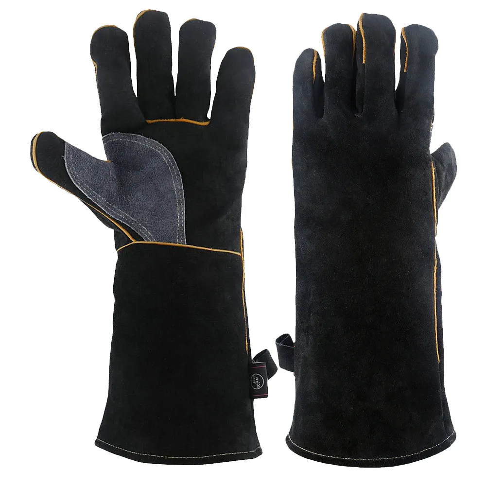 Protective Heat Resistant Gloves Double Layer Cowhide 14 Inch Anti-Scald Work Gloves for Baking Soldering Barbecue
Protective Heat Resistant Gloves Double Layer Cowhide 14 Inch Anti-Scald Work Gloves for Baking Soldering Barbecue