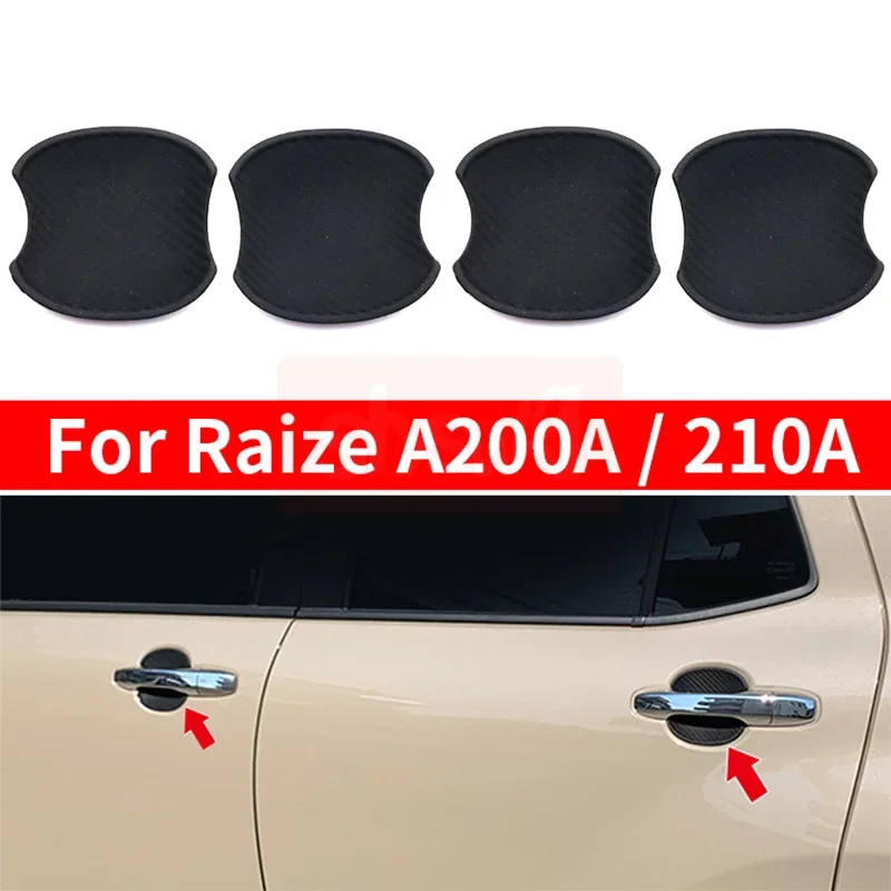 For Raize A200A/210A Black Decorative Scratch Resistant Protective Carbon Fiber Cover 4Pcs Door Handle Bowl Silicone Stickers
For Raize A200A/210A Black Decorative Scratch Resistant Protective Carbon Fiber Cover 4Pcs Door Handle Bowl Silicone Stickers