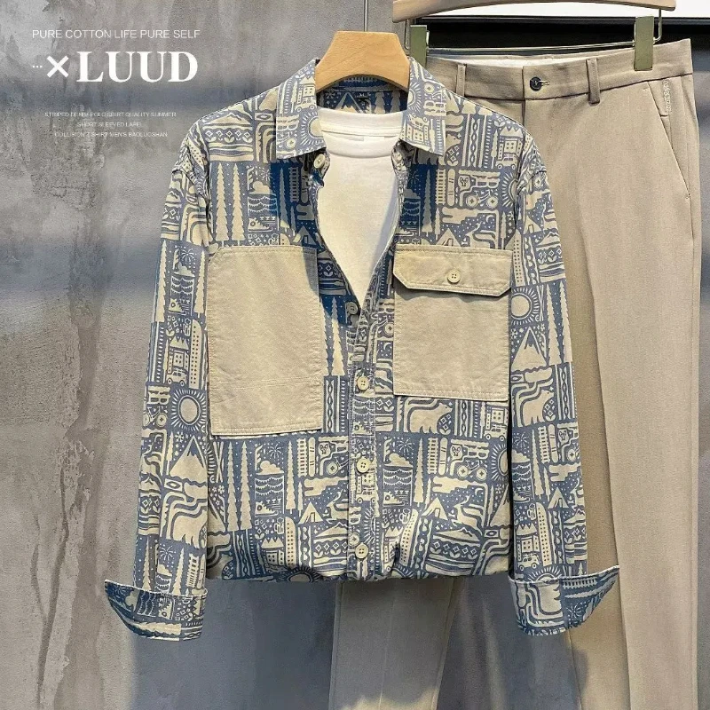 Personalized Trendy Brand Printed Shirt Men's Retro Ins Trendy Full-print High-end Lapel Versatile Long-sleeved Shirt Jacket
Personalized Trendy Brand Printed Shirt Men's Retro Ins Trendy Full-print High-end Lapel Versatile Long-sleeved Shirt Jacket