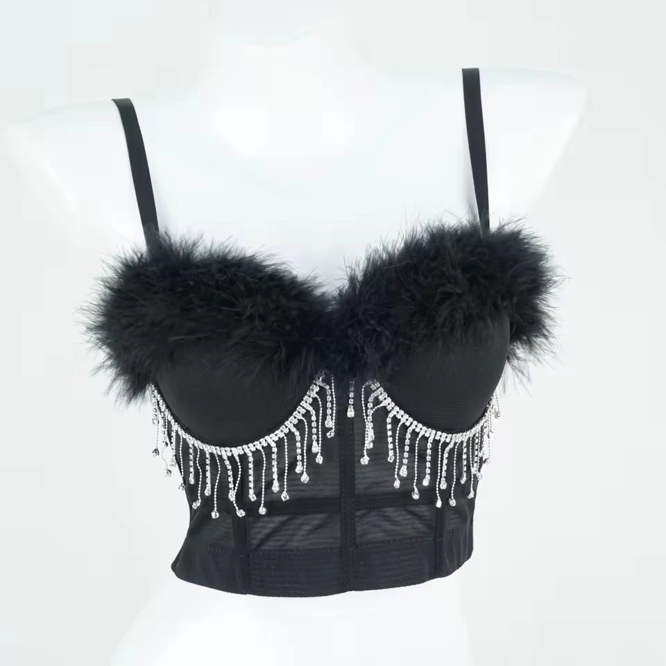 Tassel Beaded Camisole Blouse Female Sexy Fishbone Shaping Corset Stage Performance Nightclub Robes
Tassel Beaded Camisole Blouse Female Sexy Fishbone Shaping Corset Stage Performance Nightclub Robes