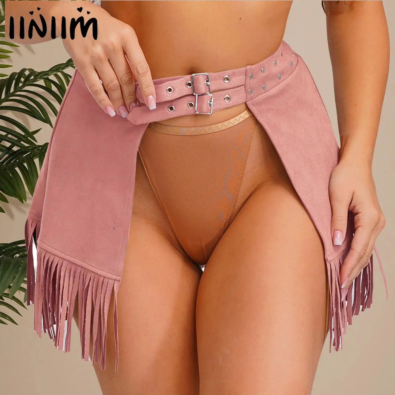 Womens 70s Disco Fringe Mini Skirt Double Buckles Rivets Front Open Tassel Trim Miniskirt Western Cowgirl Faux Suede Skirt Retro
Womens 70s Disco Fringe Mini Skirt Double Buckles Rivets Front Open Tassel Trim Miniskirt Western Cowgirl Faux Suede Skirt Retro
