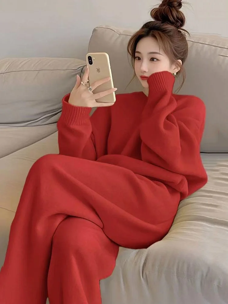 plus Size Fashionable High Neck Sweater And Casual Pants Two Piece Set for Women Stylish Autumn Winter Clothing Ensemble
plus Size Fashionable High Neck Sweater And Casual Pants Two Piece Set for Women Stylish Autumn Winter Clothing Ensemble