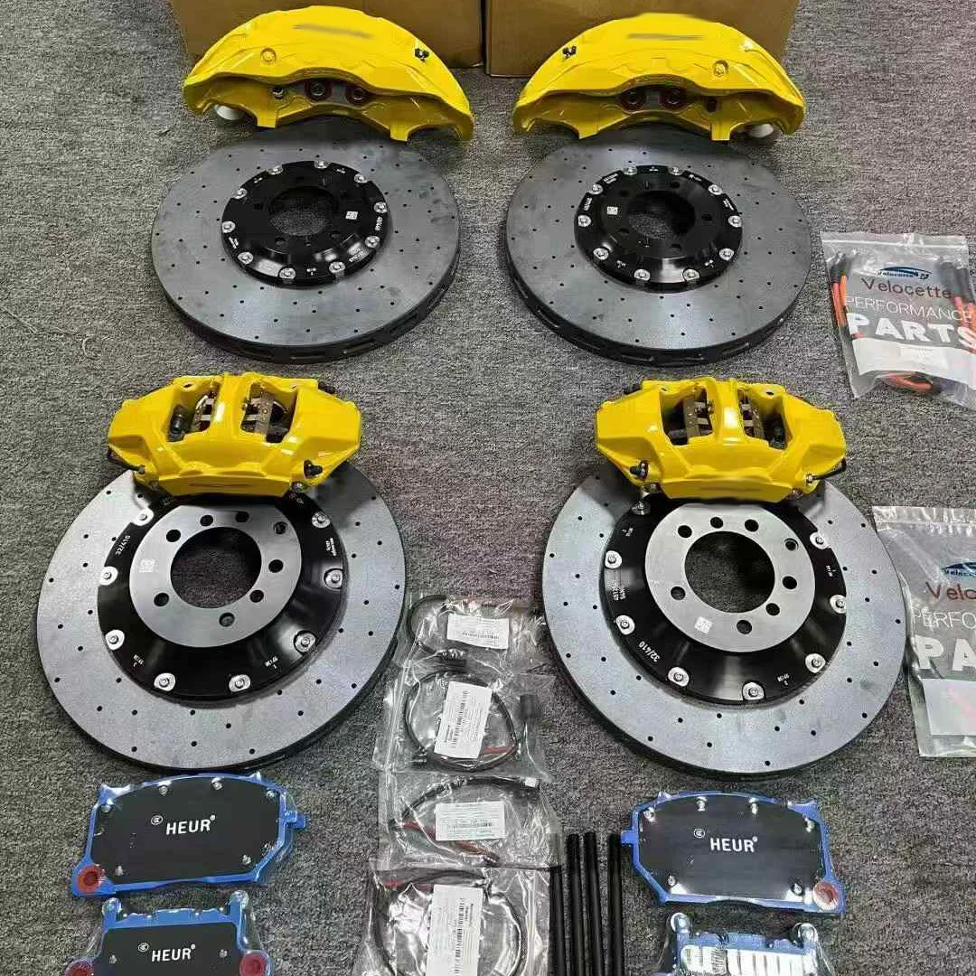 Modification for Akebono 10-piston front 4-piston rear Forged aluminum alloy Caliper Carbon ceramic disc set for Porsche Cayenne
Modification for Akebono 10-piston front 4-piston rear Forged aluminum alloy Caliper Carbon ceramic disc set for Porsche Cayenne