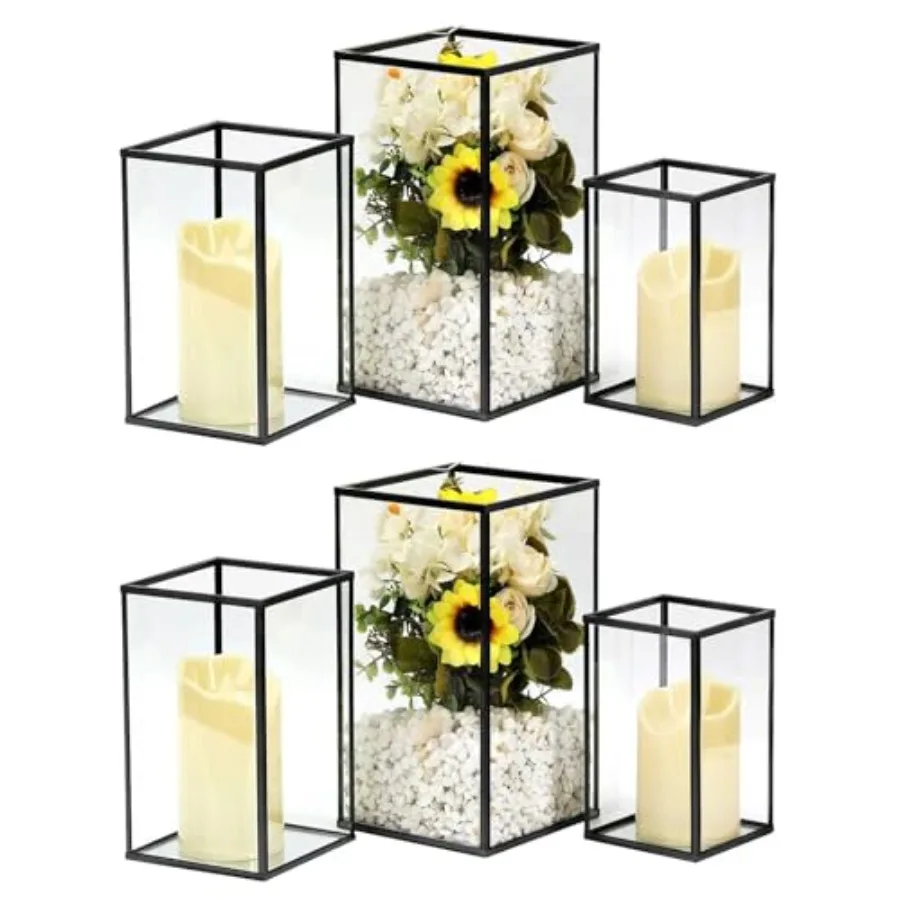 Hurricane Candle Holder 6 PCS Black Glass Candle Holder Square Hurricane Candle Centerpieces for Tables Decorativ Wedding Thank
Hurricane Candle Holder 6 PCS Black Glass Candle Holder Square Hurricane Candle Centerpieces for Tables Decorativ Wedding Thank