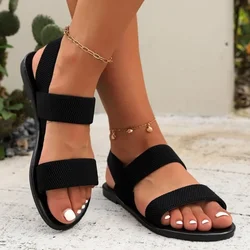 Women Flat Sandals 2024 Leather Cross Strap Rome Style High Quality Summer Ladies Shoes Buckle Strap 36-43 Women Flat Sandals 2024 Leather Cross Strap Rome Style High Quality Summer Ladies Shoes Buckle Strap 36-43