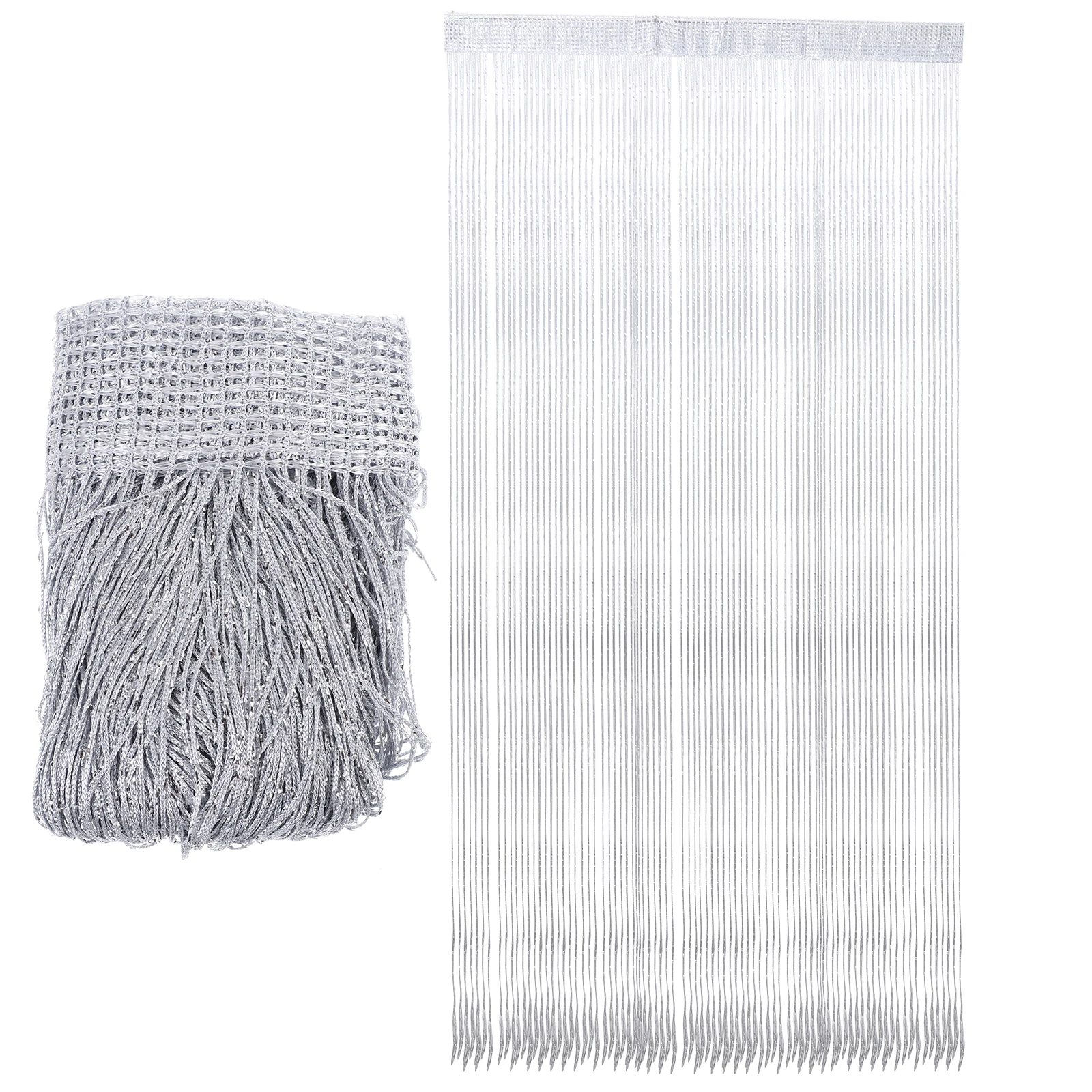 2 Pcs Silver Thread Curtain Photo Background Wall Decoration Door Tassel Screen Doorway Polyester for
2 Pcs Silver Thread Curtain Photo Background Wall Decoration Door Tassel Screen Doorway Polyester for