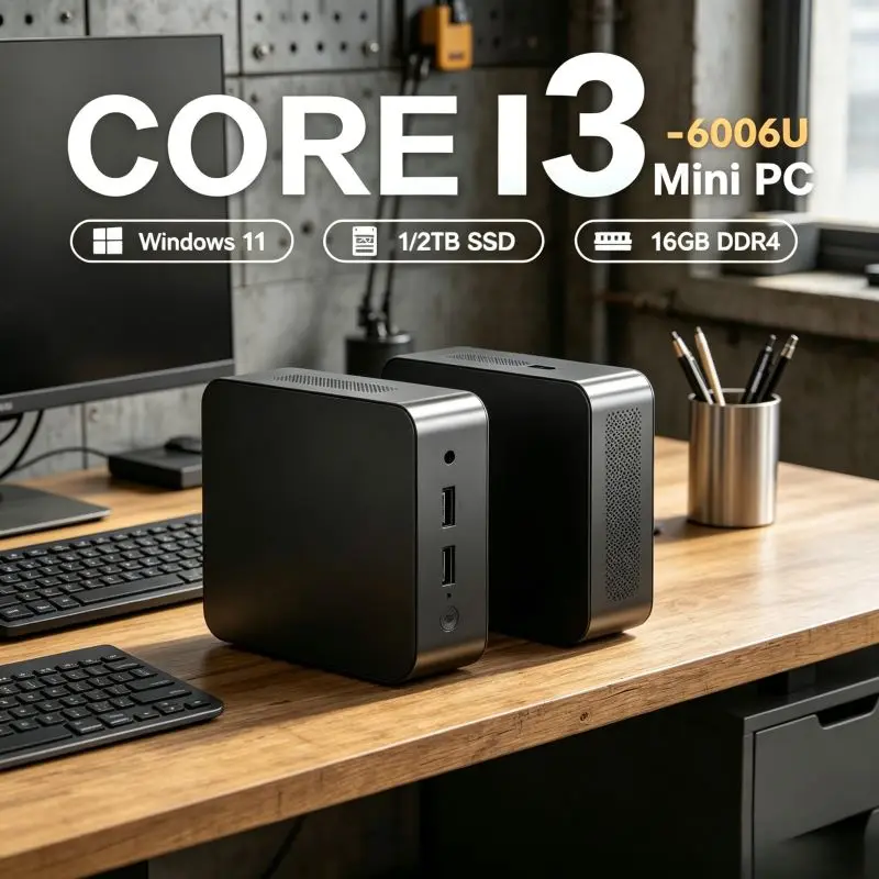 Pocket Sized Windows11 Mini PC Featuring Intel Core I3-6006U, 32GB RAM, Interchangeable 1TB/2TB SSD, WiFi6 BT5.2 and Reliable 4K
Pocket Sized Windows11 Mini PC Featuring Intel Core I3-6006U, 32GB RAM, Interchangeable 1TB/2TB SSD, WiFi6 BT5.2 and Reliable 4K
