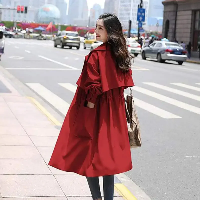 Spring Autumn Coat for Women 2025 New Korean Edition Fashion Thin British Style Coat Medium Long Women's Slim Casual Windbreaker
Spring Autumn Coat for Women 2025 New Korean Edition Fashion Thin British Style Coat Medium Long Women's Slim Casual Windbreaker