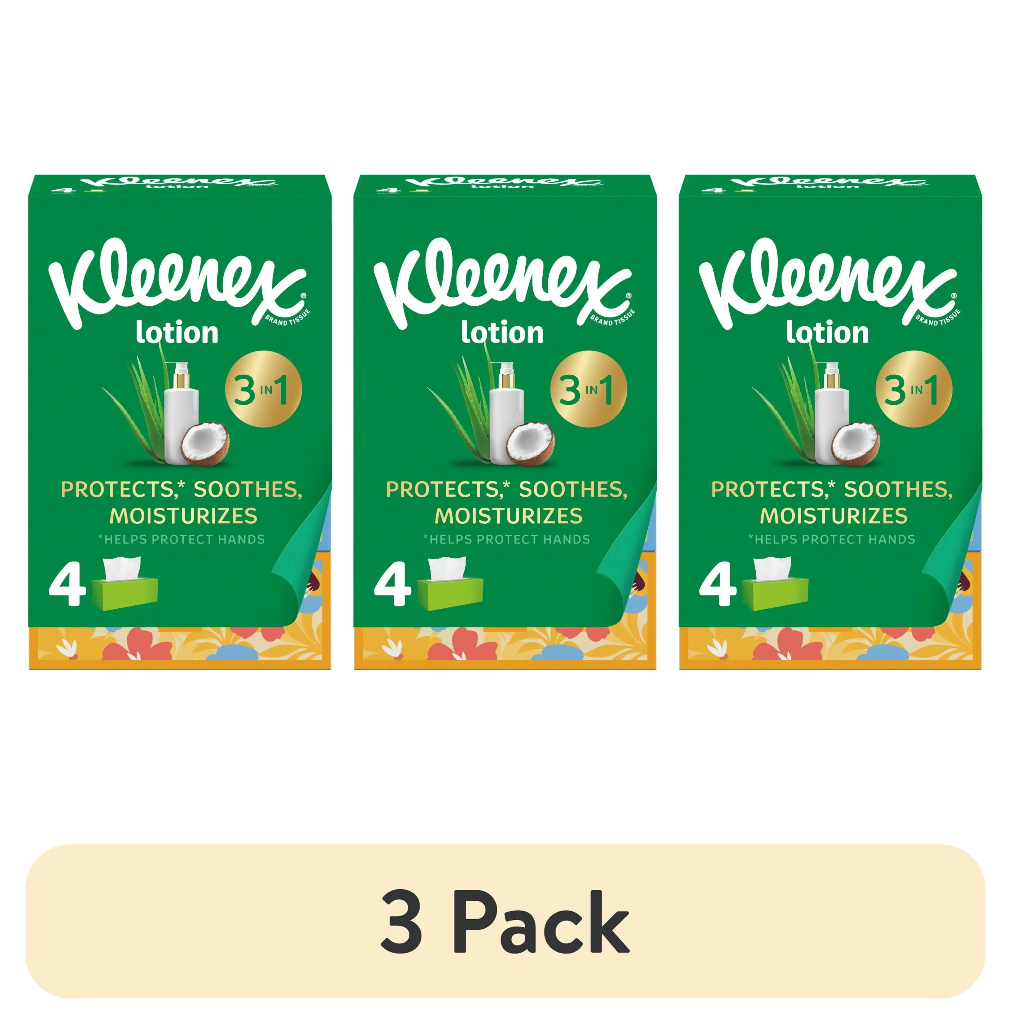 Lotion Facial Tissues with Coconut Oil, 4 Flat Boxes, 120 Tissues Per Box, 3-Ply
Lotion Facial Tissues with Coconut Oil, 4 Flat Boxes, 120 Tissues Per Box, 3-Ply