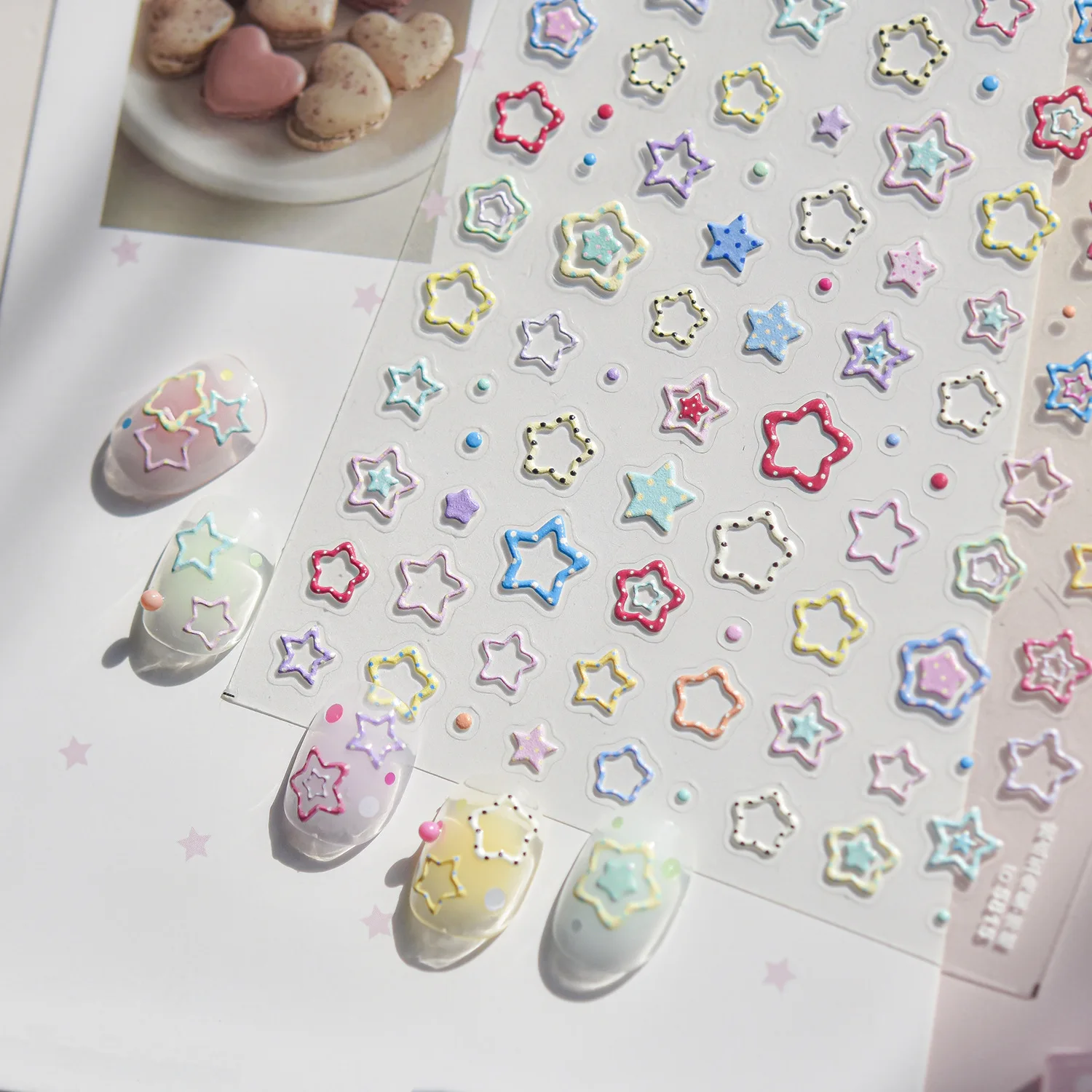 Dopamine Star 5D Embossed Nail Sticker Y2k Colorful Pentagram Polka Dot Decorations Stickers for DIY Nail Art 3D Manicure Decals
Dopamine Star 5D Embossed Nail Sticker Y2k Colorful Pentagram Polka Dot Decorations Stickers for DIY Nail Art 3D Manicure Decals