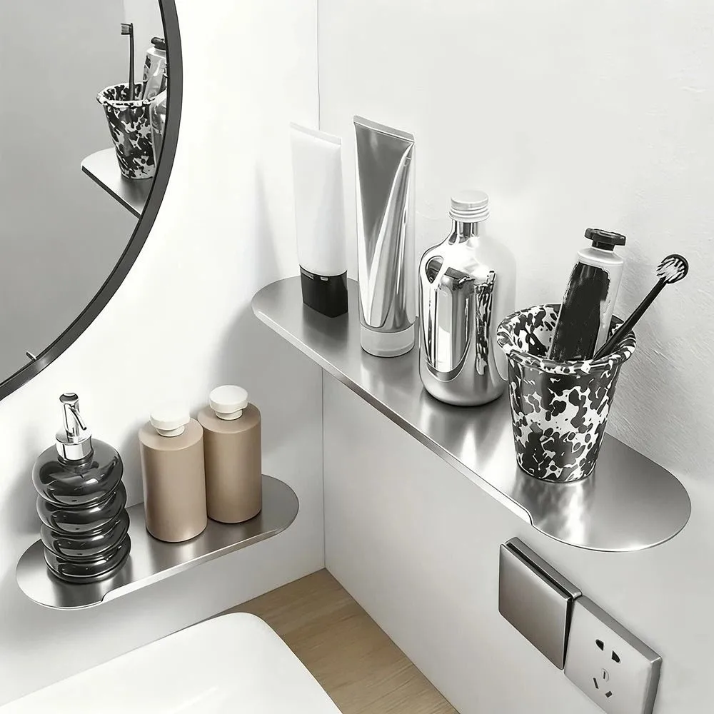 Stainless Steel Bathroom Storage Rack Wall Mounted Rustproof Wall Floating Shelf Rectangular Decorative Shower Shampoo Rack
Stainless Steel Bathroom Storage Rack Wall Mounted Rustproof Wall Floating Shelf Rectangular Decorative Shower Shampoo Rack