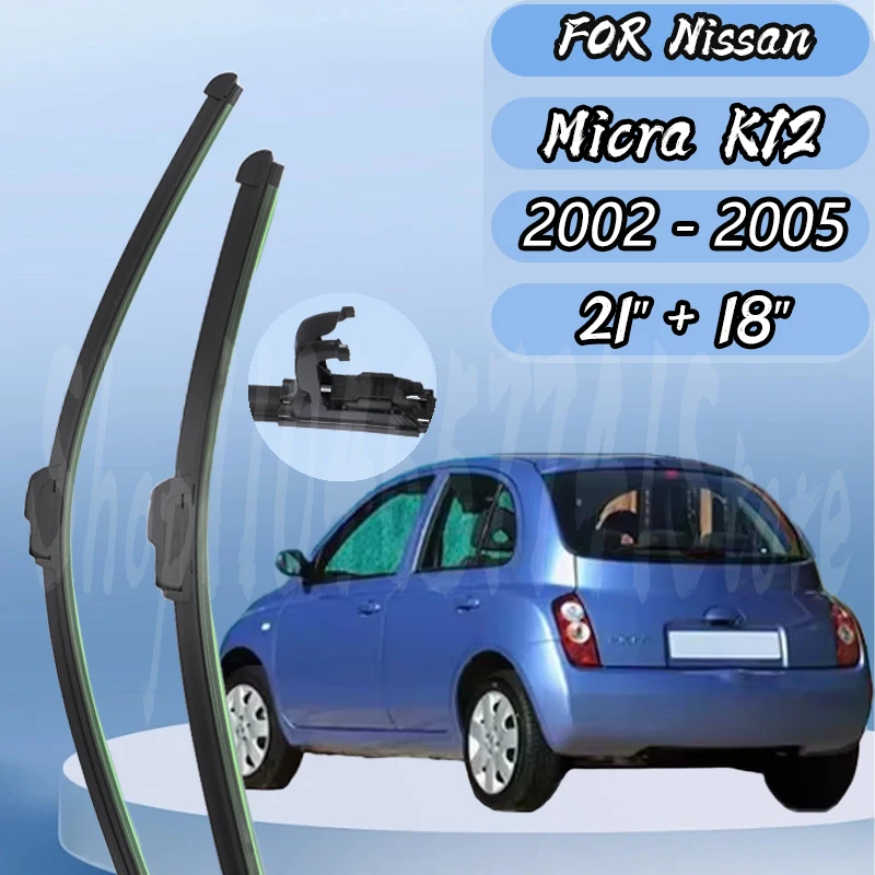 Front Wiper Blades Set For Nissan Micra K12 2002 - 2005 Windshield Windscreen Window Brushes 21"+18" Silent upgrade
Front Wiper Blades Set For Nissan Micra K12 2002 - 2005 Windshield Windscreen Window Brushes 21"+18" Silent upgrade