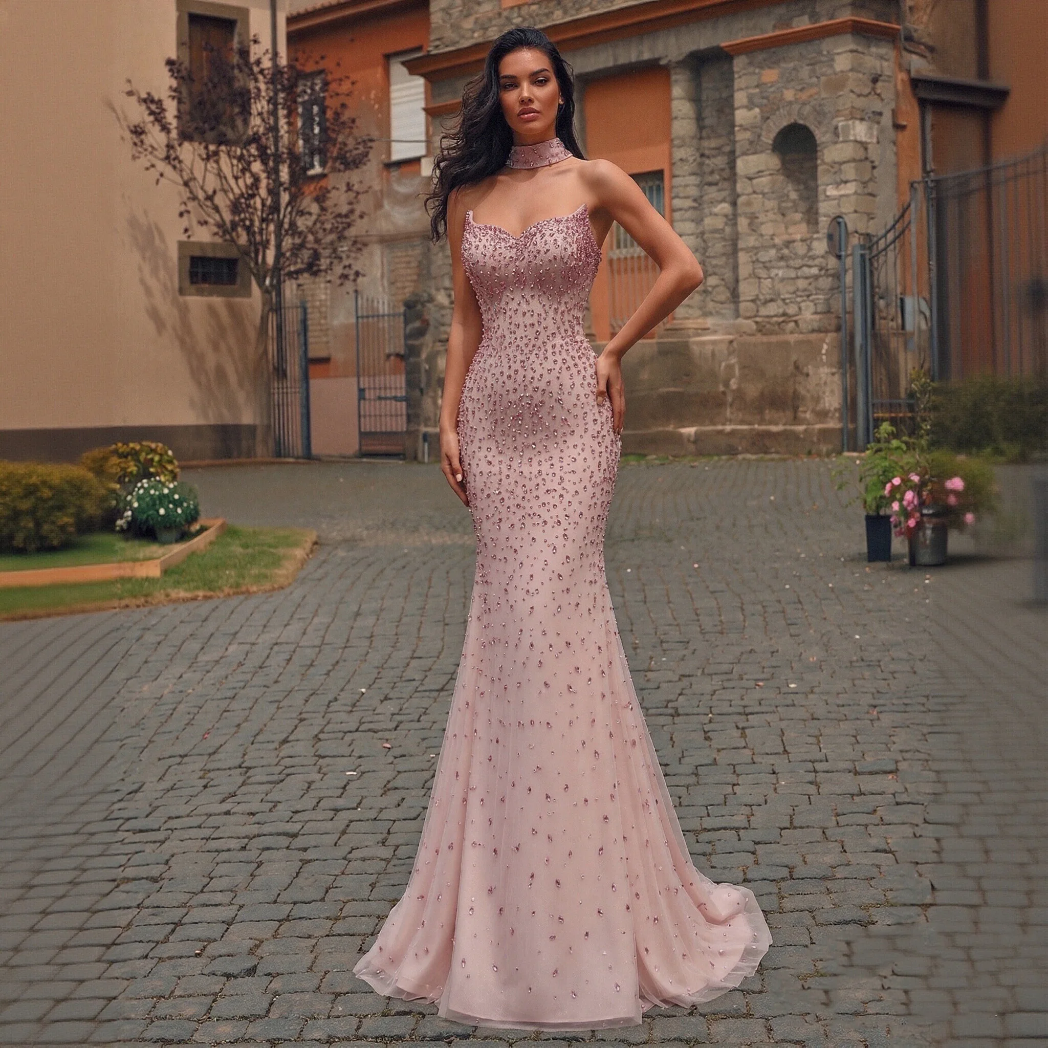 Customized 2026 Luxury Evening Party Gown Elegant Wedding Dress With Cape Pink Mermaid Crystal Strapless Women Prom Dress
Customized 2026 Luxury Evening Party Gown Elegant Wedding Dress With Cape Pink Mermaid Crystal Strapless Women Prom Dress