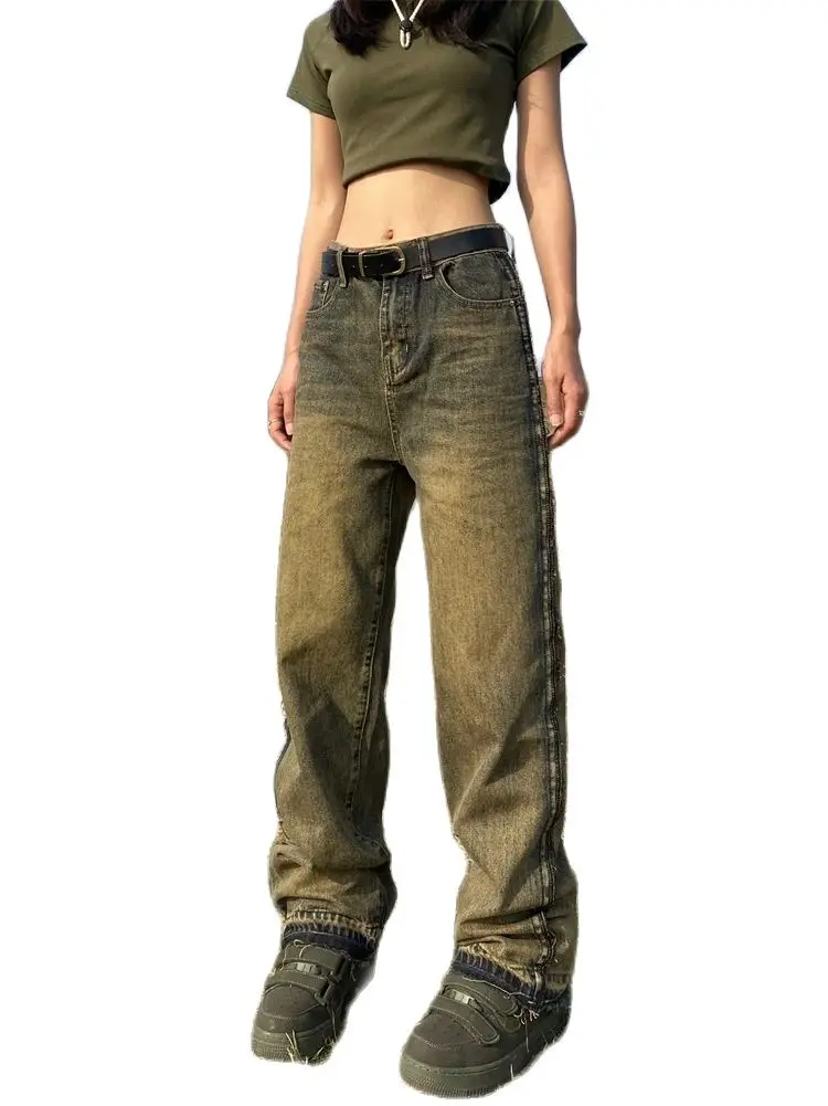 Women's Fashion Jeans Y2K Design Sense High Waist Versatile Jeans Instagram Style High Waist Wide Leg Baggy Denim Trousers 2024
Women's Fashion Jeans Y2K Design Sense High Waist Versatile Jeans Instagram Style High Waist Wide Leg Baggy Denim Trousers 2024