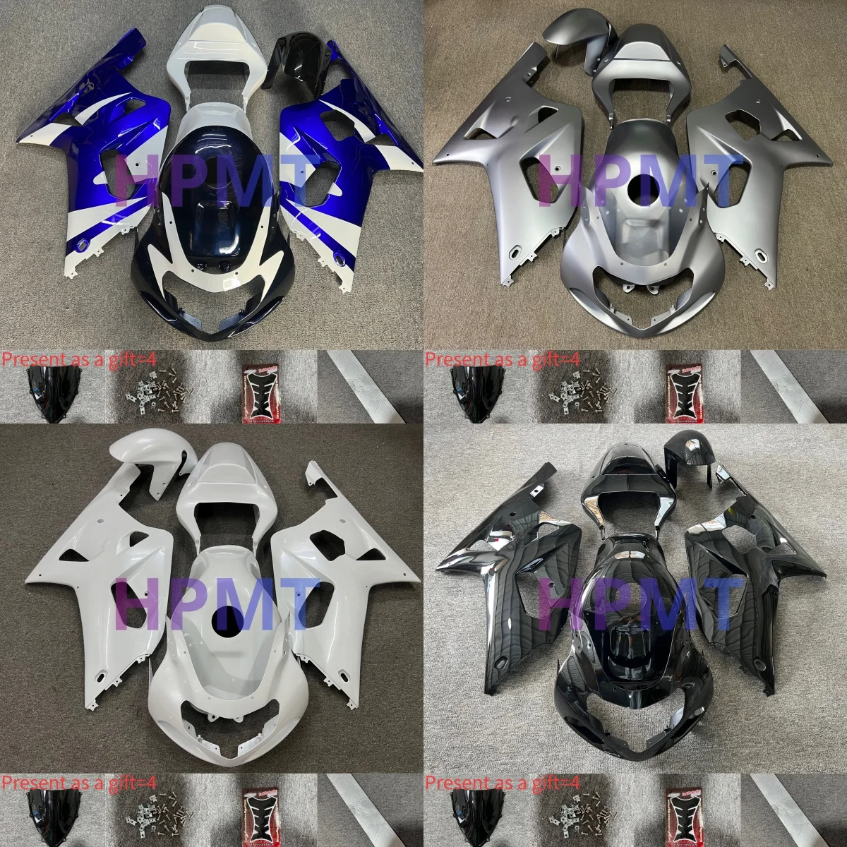 Новый комплект обтекателей из АБС-пластика, подходящий для Suzuki GSX-R600 750 K1 2001-2003 GSXR600-750 2001 2002 2003, полный обтекатель кузова 
Новый комплект обтекателей из АБС-пластика, подходящий для Suzuki GSX-R600 750 K1 2001-2003 GSXR600-750 2001 2002 2003, полный обтекатель кузова