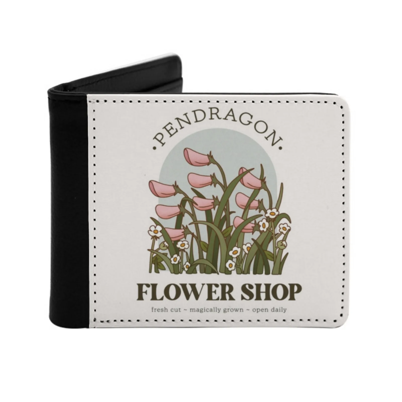 Pendragon Flower Shop Inspired Design Personalized Men's Leather Wallet Card Money Bag Pu Leather Wallet Studio Howl Sophie And
Pendragon Flower Shop Inspired Design Personalized Men's Leather Wallet Card Money Bag Pu Leather Wallet Studio Howl Sophie And