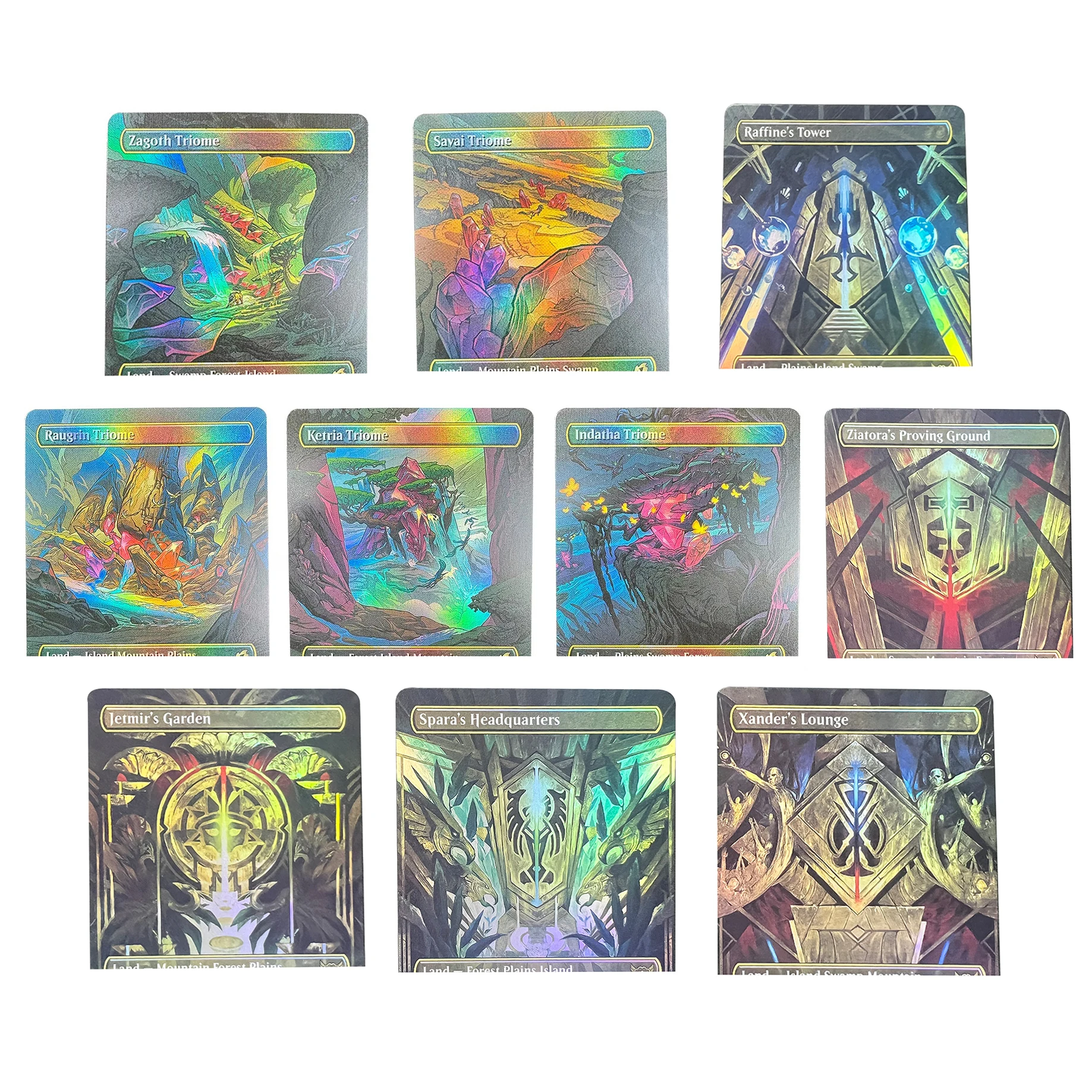 3 COLOR LANDS FOIL SET Ketria Triome Raffine'sTower Alternate Art TCG English Card Quality Board Trading Card Game
3 COLOR LANDS FOIL SET Ketria Triome Raffine'sTower Alternate Art TCG English Card Quality Board Trading Card Game