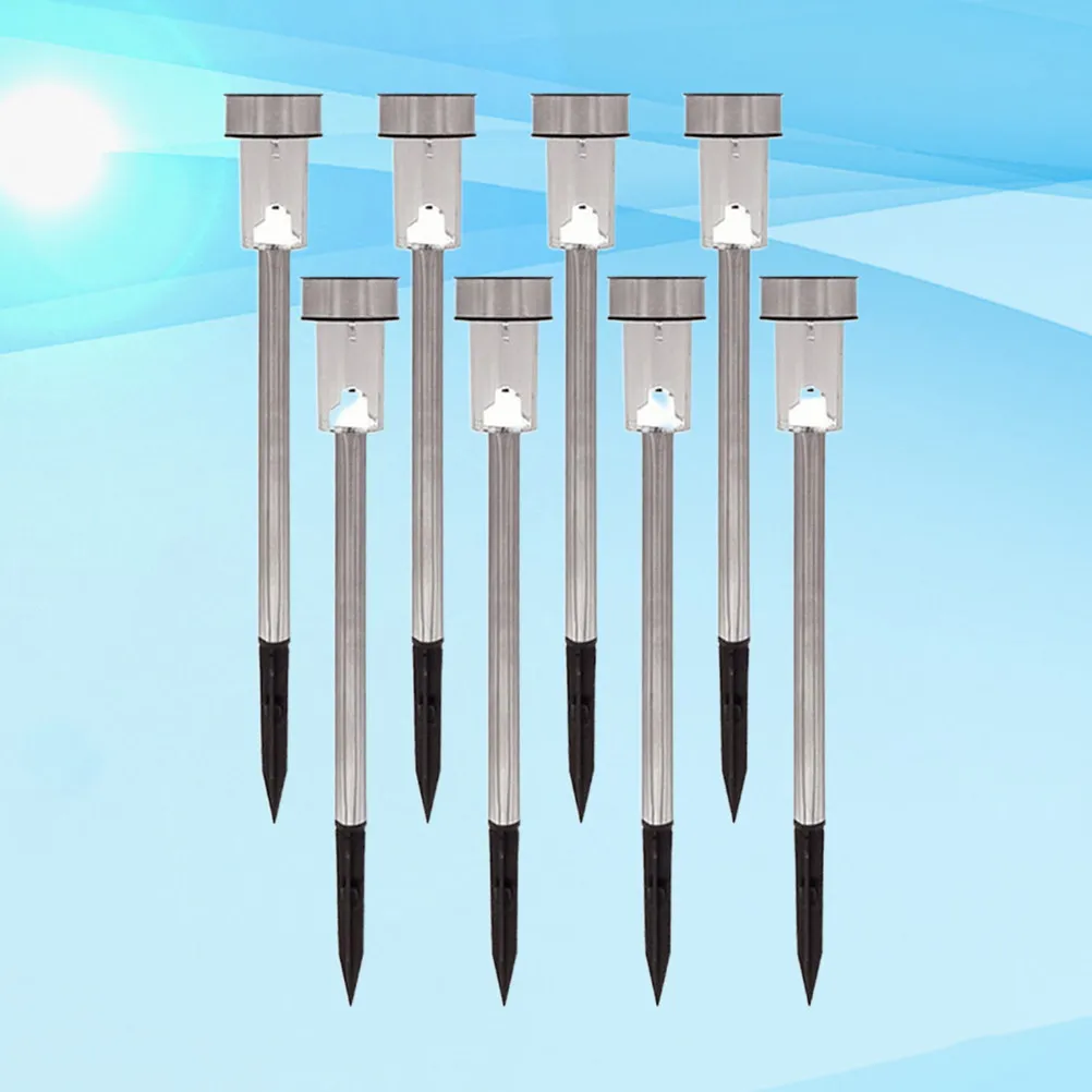 Набор из 8 солнечных садовых светильников на штыре, светодиодные лампы из нержавеющей стали для улицы, для газонов и дорожек, белый свет, энергоэффективные
Набор из 8 солнечных садовых светильников на штыре, светодиодные лампы из нержавеющей стали для улицы, для газонов и дорожек, белый свет, энергоэффективные