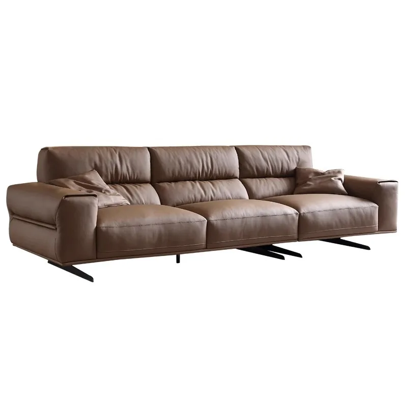 High-end suspended leather down sofa, living room size apartment Italian light luxury
High-end suspended leather down sofa, living room size apartment Italian light luxury