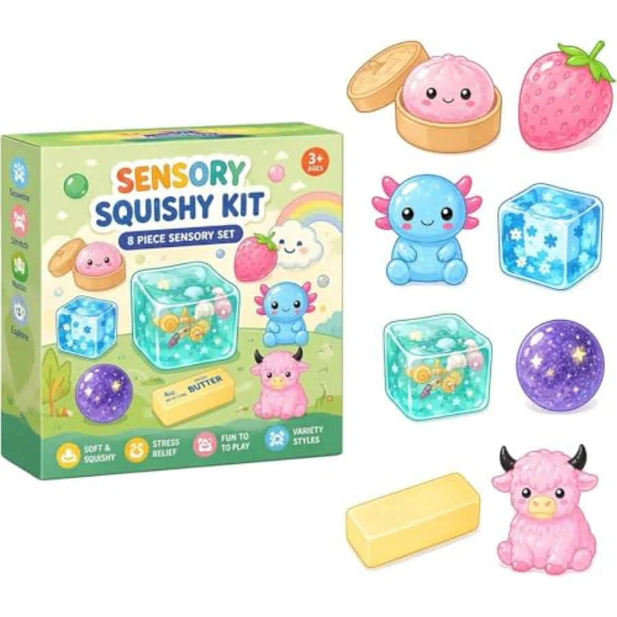 8 Pcs Pink Mystery Squishy Sensory Box - Cute Mini Squishies Fidget Toys Set, Adorable Stress Relief Desktop Soft Squeeze Toys,
8 Pcs Pink Mystery Squishy Sensory Box - Cute Mini Squishies Fidget Toys Set, Adorable Stress Relief Desktop Soft Squeeze Toys,