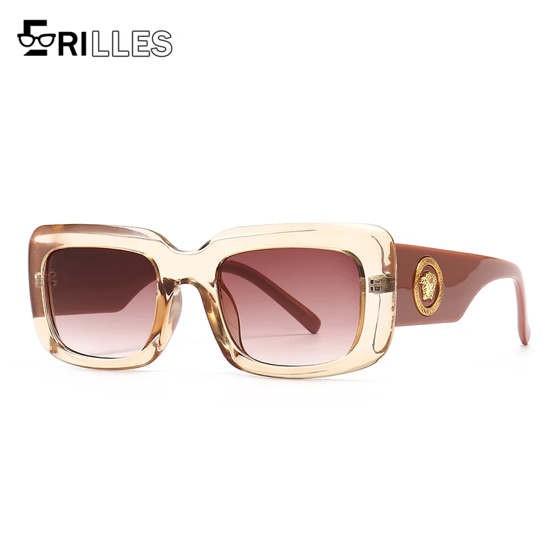 Modern Square Sunglasses for Street Style, UV400 Full Frame Anti-Glare, Retro Chic Unisex Glasses for Photoshoot 
Modern Square Sunglasses for Street Style, UV400 Full Frame Anti-Glare, Retro Chic Unisex Glasses for Photoshoot