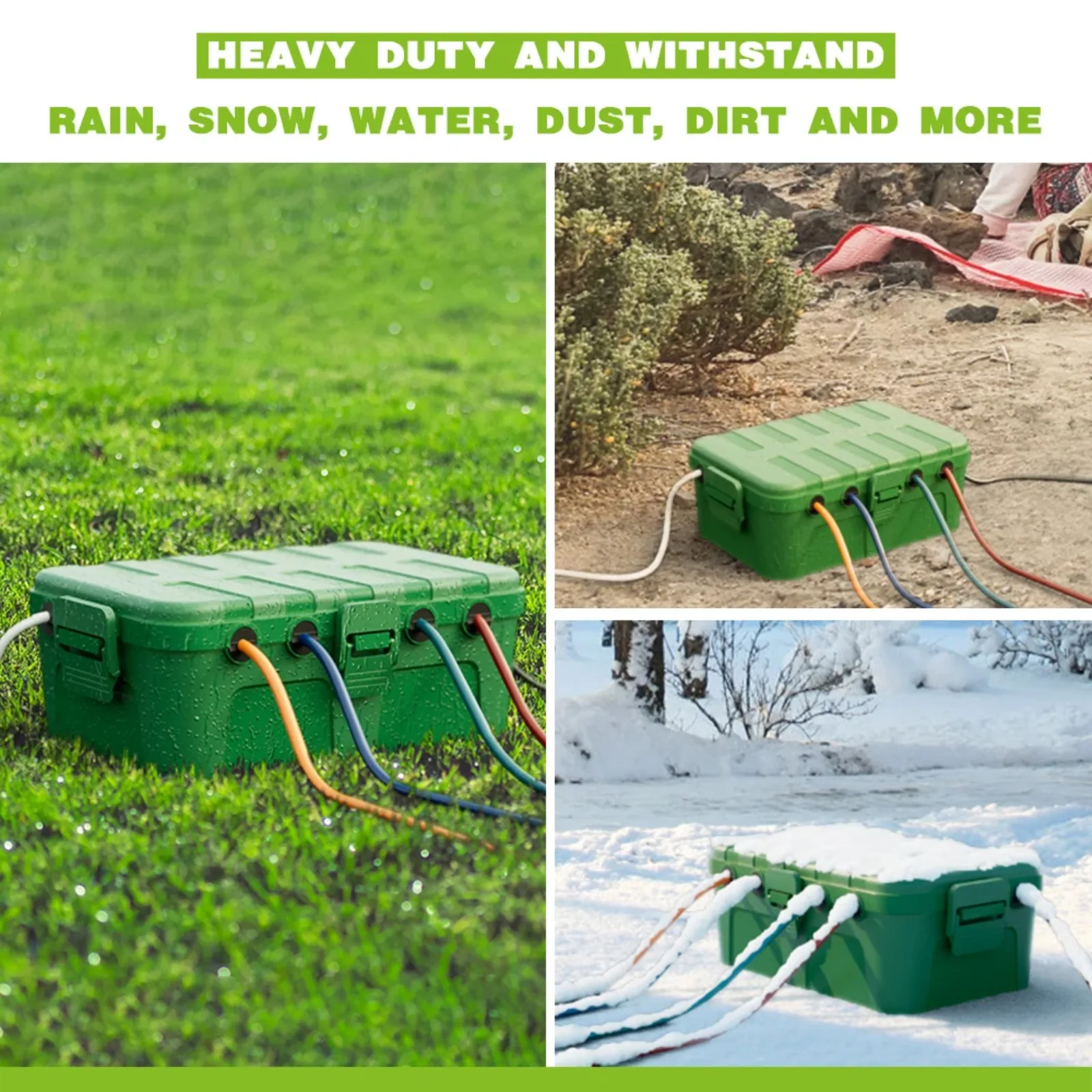 Outdoor Extension Cord Cover 32x22x13cm Heavy-Duty Shield Dual Mounting Holes Reinforced PP for Lawn Tools Pool Pumps Fountains
Outdoor Extension Cord Cover 32x22x13cm Heavy-Duty Shield Dual Mounting Holes Reinforced PP for Lawn Tools Pool Pumps Fountains