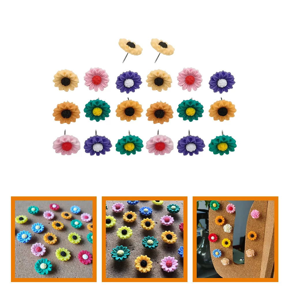 20pcs Sunflower Shaped Push Pins Multi-Function Thumb Tacks Compact Office Desk Accessories Replaceable Map Pins For 
20pcs Sunflower Shaped Push Pins Multi-Function Thumb Tacks Compact Office Desk Accessories Replaceable Map Pins For