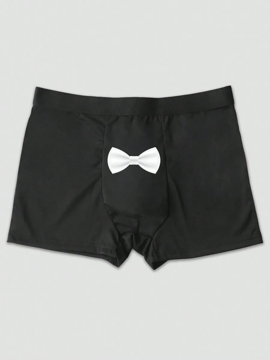 Mens Black Bow Tie Print Boxer Shorts Elastic Daily Underwear
Mens Black Bow Tie Print Boxer Shorts Elastic Daily Underwear