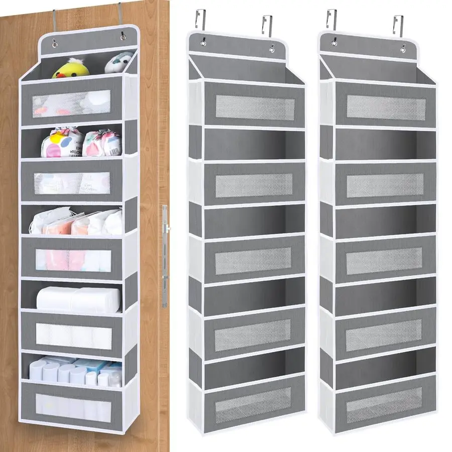 Упаковка над дверью-органайзера для хранения, органайзер для подвесных дверей с 5 полками и 10 карманами большой емкости, защита от наклона, нагрузка 44 фунта
Упаковка над дверью-органайзера для хранения, органайзер для подвесных дверей с 5 полками и 10 карманами большой емкости, защита от наклона, нагрузка 44 фунта