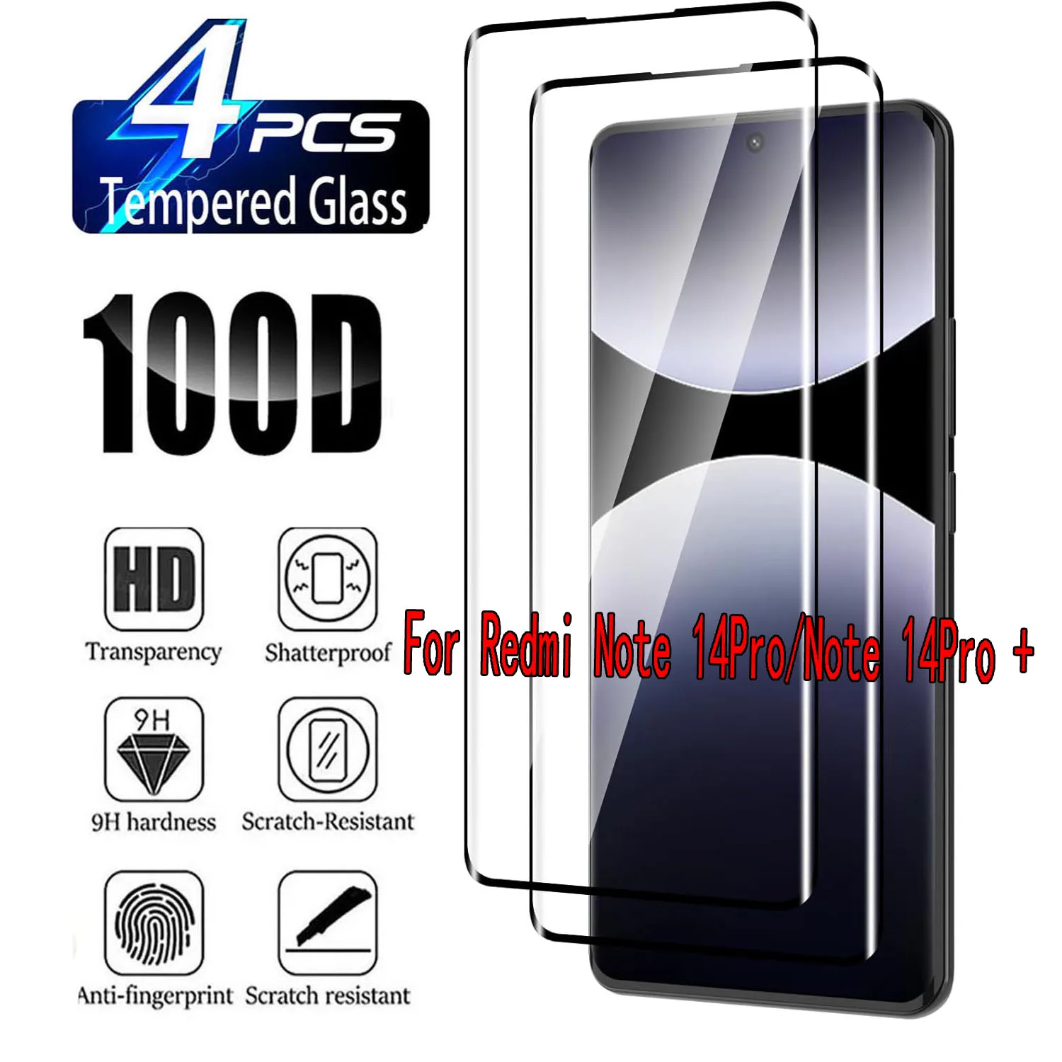 2/4Pcs Curved Four-Sided Glue Tempered Glass HD Screen Protector for Redmi Note 14 pro 5G/Redmi Note 14 pro + 5G
2/4Pcs Curved Four-Sided Glue Tempered Glass HD Screen Protector for Redmi Note 14 pro 5G/Redmi Note 14 pro + 5G
