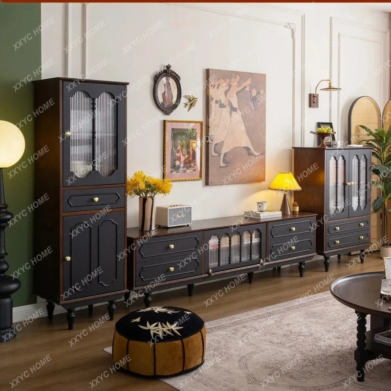 LX retro solid wood living room storage storage cabinet sofa TV side cabinet
LX retro solid wood living room storage storage cabinet sofa TV side cabinet