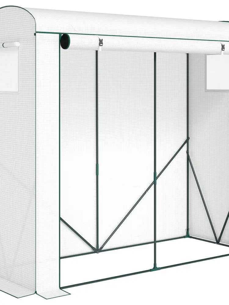 Mini Greenhouse, Garden Tomato Growhouse with Roll-Up Door and 2 Mesh Windows, PE Cover, 200 x 75 x 188 cm, White
Mini Greenhouse, Garden Tomato Growhouse with Roll-Up Door and 2 Mesh Windows, PE Cover, 200 x 75 x 188 cm, White