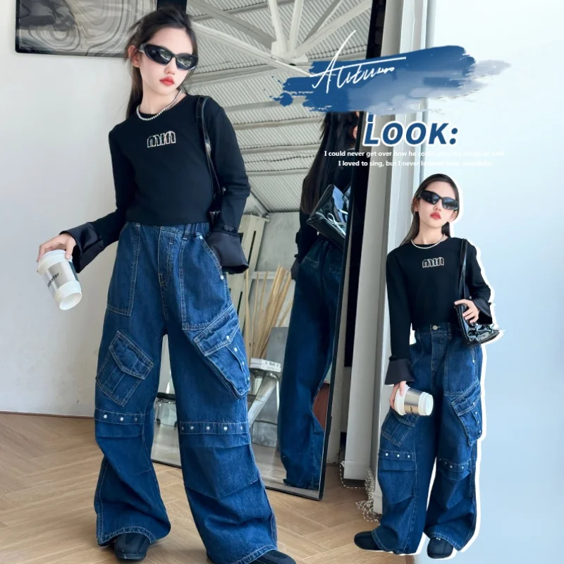 Girls Jeans Ages 4-14Y American Style Kids Vintage Washed Workwear Denim Shorts With Multiple Pockets Rivet Design Loose Bottom
Girls Jeans Ages 4-14Y American Style Kids Vintage Washed Workwear Denim Shorts With Multiple Pockets Rivet Design Loose Bottom