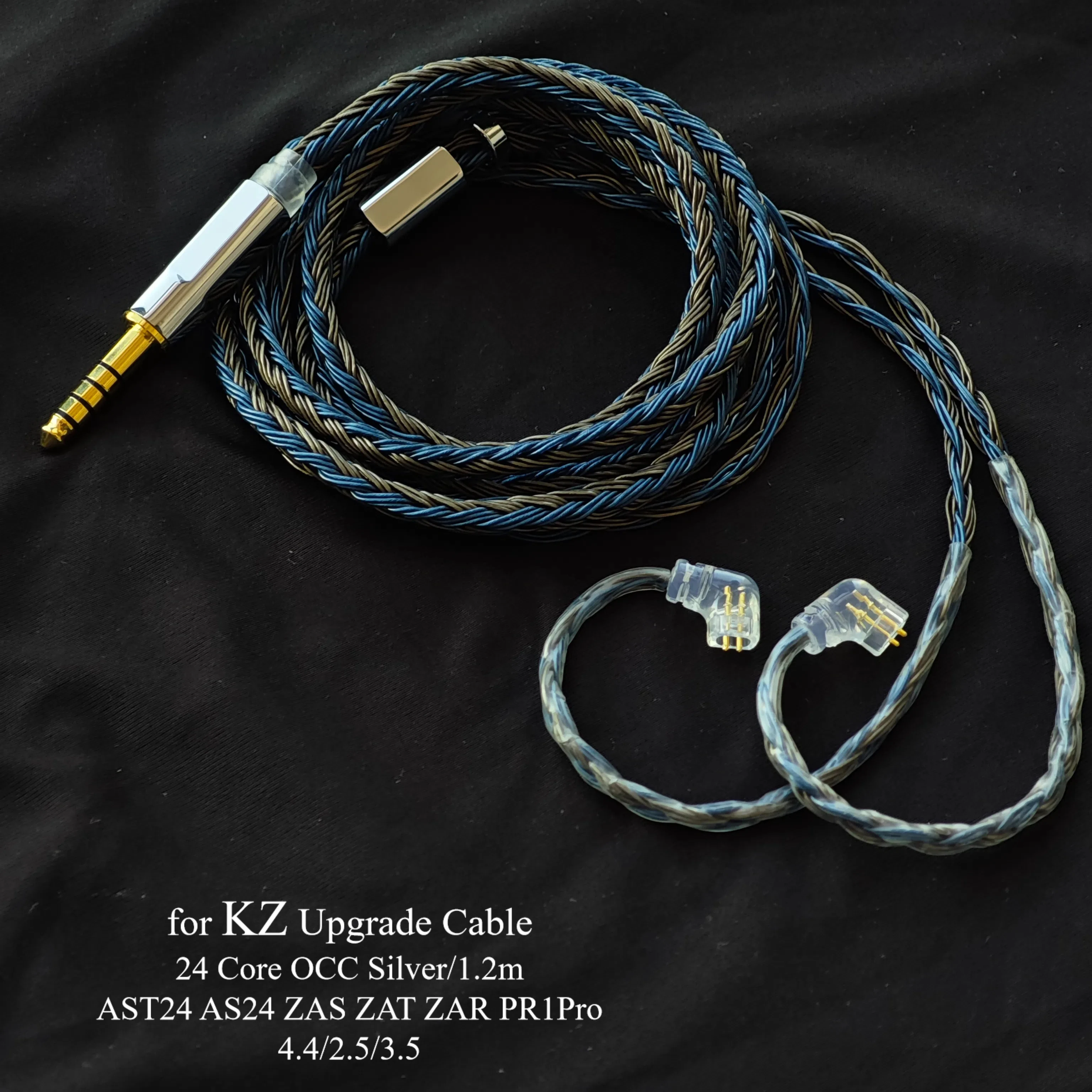 KZ Cable For AST24 AS24 ZAS ZAT ZAR PR1Pro OCC 24 Core Earphones Silver Plated Upgrade 4.4mm Balance 2.5 3.5mm With MIC
KZ Cable For AST24 AS24 ZAS ZAT ZAR PR1Pro OCC 24 Core Earphones Silver Plated Upgrade 4.4mm Balance 2.5 3.5mm With MIC