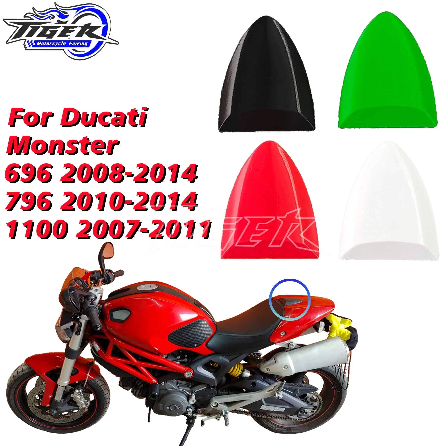 Fit For DUCATI Monster 696/796/1100 2008-2014 Motorcycle Rear Passenger Cowl Seat Back Cover Fairing Part
Fit For DUCATI Monster 696/796/1100 2008-2014 Motorcycle Rear Passenger Cowl Seat Back Cover Fairing Part