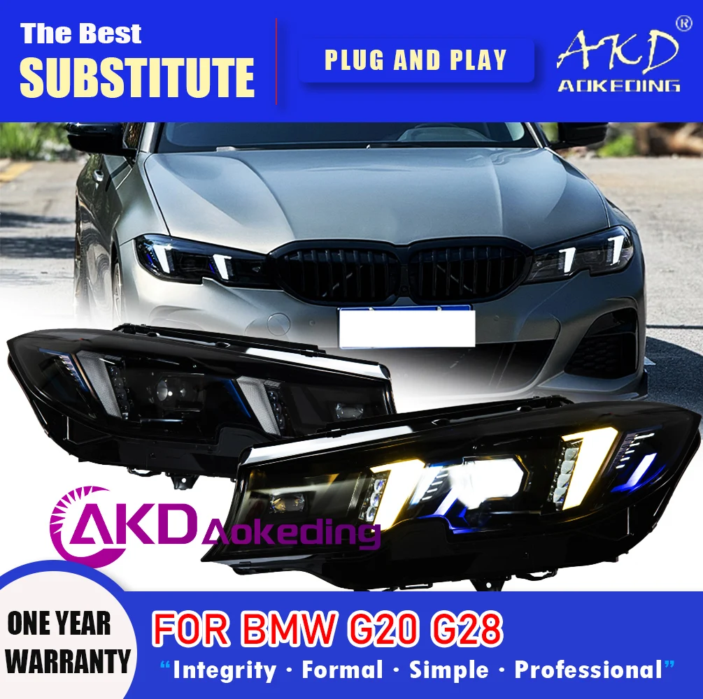 AKD Head Lamp for BMW G20 G28 LED Headlight 2018-2021 Headlights 325i 320i DRL Turn Signal High Beam Angel Eye Projector Lens
AKD Head Lamp for BMW G20 G28 LED Headlight 2018-2021 Headlights 325i 320i DRL Turn Signal High Beam Angel Eye Projector Lens