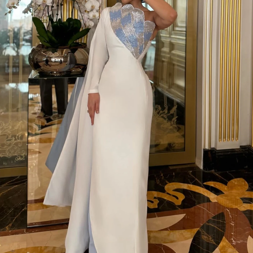 CustomizedFloor Length Straight Jersey Long Sleeves One Shoulder Panel Train Pleats Elegant Party Dresses Woman Sequined Quincea
CustomizedFloor Length Straight Jersey Long Sleeves One Shoulder Panel Train Pleats Elegant Party Dresses Woman Sequined Quincea