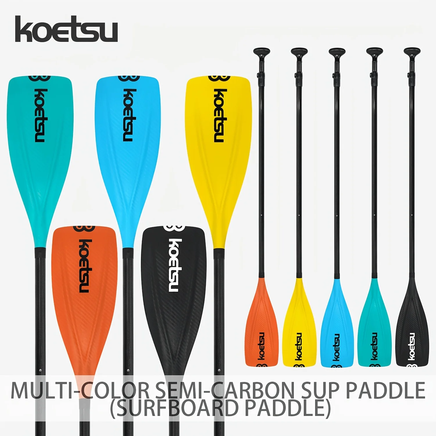 KOETSU Carbon Fiber Texture Fiberglass Paddle Fiberglass Shaft PP Blade Five Color Options Lightweight Durable
KOETSU Carbon Fiber Texture Fiberglass Paddle Fiberglass Shaft PP Blade Five Color Options Lightweight Durable