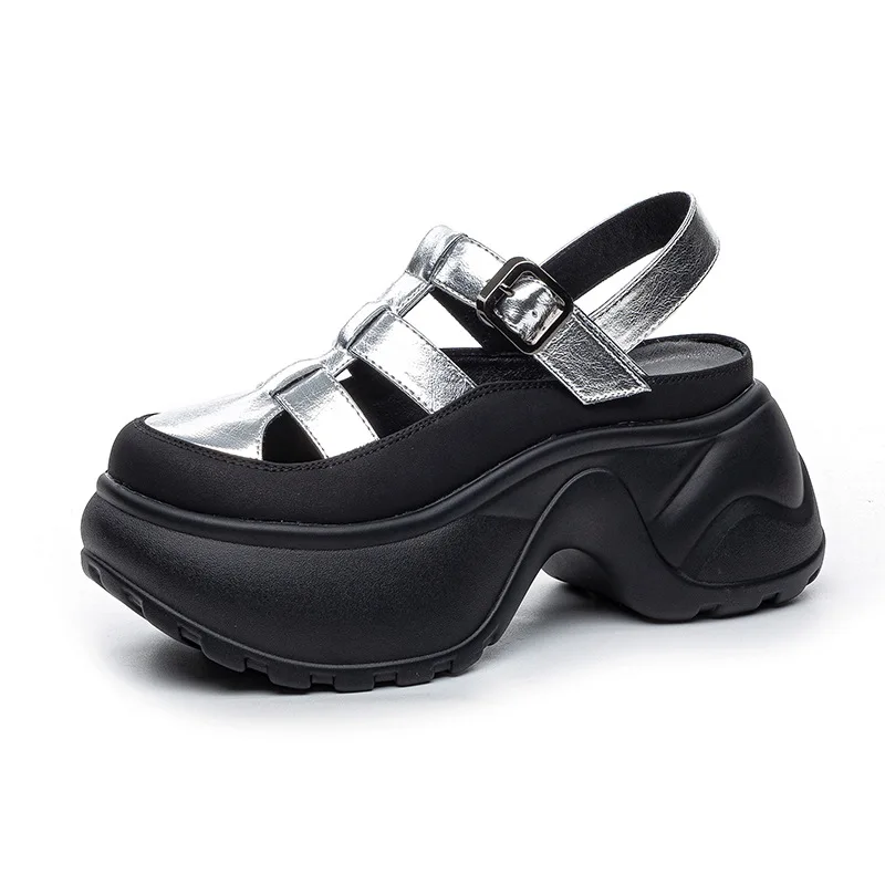 2026 New 8cm Platform Baotou Sandals Women's Summer Casual Outside Wear One Buckle Belt Platform Hollow-out Roman High Heels
2026 New 8cm Platform Baotou Sandals Women's Summer Casual Outside Wear One Buckle Belt Platform Hollow-out Roman High Heels