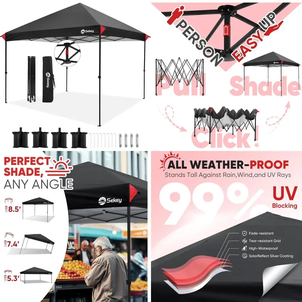 10x10 Instant Pop-Up Canopy with One-Touch Setup - 99% UV Protection for Outdoor Events, Parties, and Sun Shade
10x10 Instant Pop-Up Canopy with One-Touch Setup - 99% UV Protection for Outdoor Events, Parties, and Sun Shade