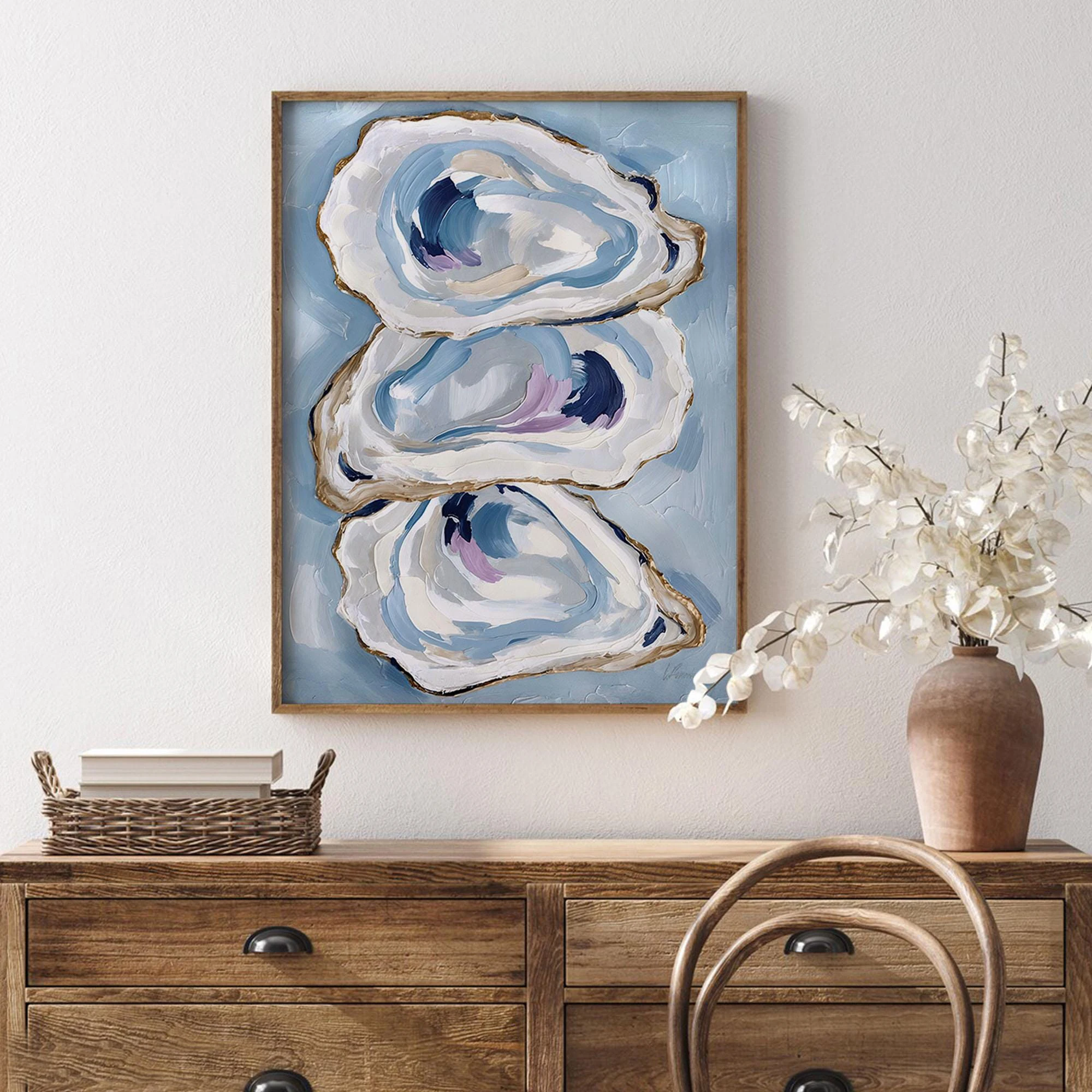 Abstract Beach House Ocean Oyster Shells Blue Nautical Sea Artwork Wall Art Coastal Oysters Canvas Oil Painting Decor Livingroom 
Abstract Beach House Ocean Oyster Shells Blue Nautical Sea Artwork Wall Art Coastal Oysters Canvas Oil Painting Decor Livingroom
