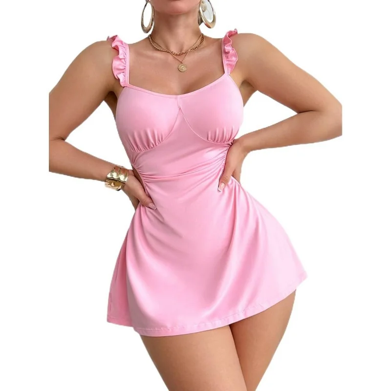 Western New Sexy Ruffle Deep V Neck Hollow Out Mini Skirt For Women Ladies Charming Alluring Attractive Erotic Night Dress
Western New Sexy Ruffle Deep V Neck Hollow Out Mini Skirt For Women Ladies Charming Alluring Attractive Erotic Night Dress