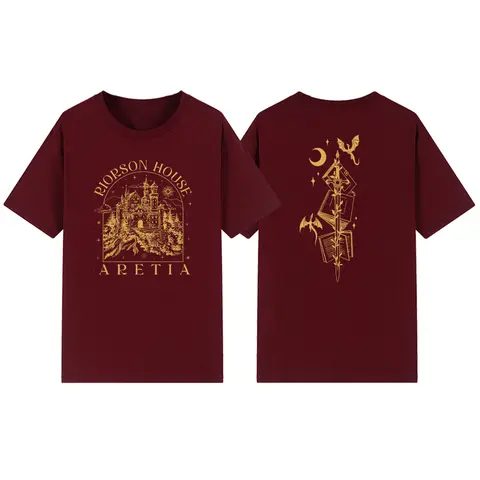 Xaden Riorson House T-Shirts Iron Flame Shirt Dragon 2-Sided Tshirt Unisex Short Sleeve Graphic Tees Vintage Streetwear Tops