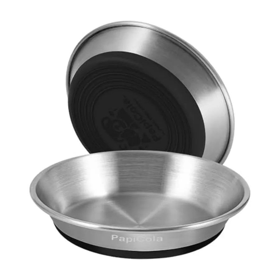 Stainless Steel Cat Bowls 2 PCS, Non-Slip cat Food Dishes, Metal Pet Food and Water Bowls, Whisker Friendly with Wide and Shall
Stainless Steel Cat Bowls 2 PCS, Non-Slip cat Food Dishes, Metal Pet Food and Water Bowls, Whisker Friendly with Wide and Shall