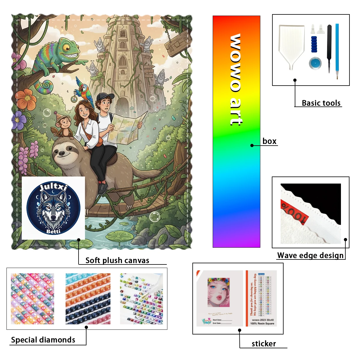 【Betti_ Diamond Art】Couple jungle adventure Crystal AB Rhinestone FD Rhinestone Perfect Resin Diamond
【Betti_ Diamond Art】Couple jungle adventure Crystal AB Rhinestone FD Rhinestone Perfect Resin Diamond