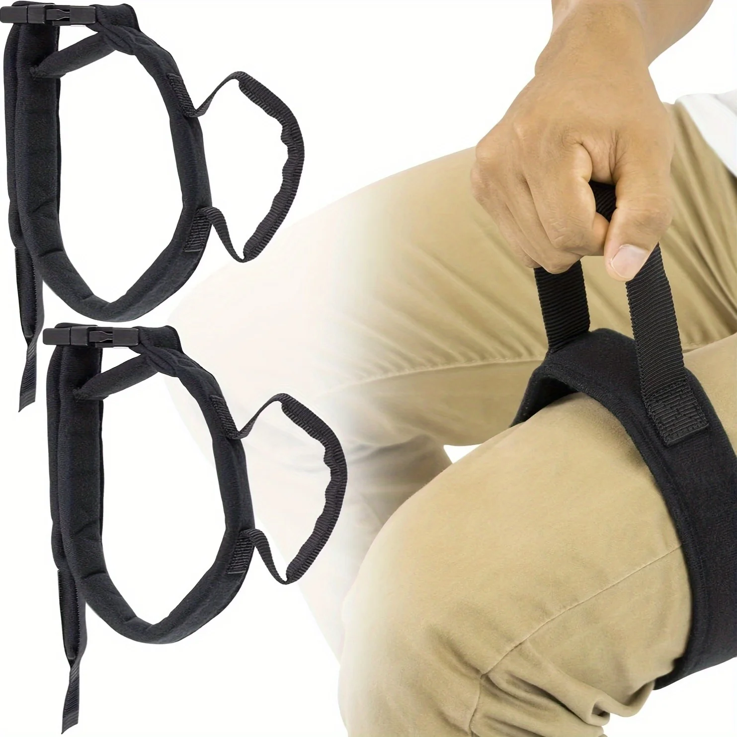 Thigh lift belt (2 pieces) Pull-up assist belt Leg exercise Transfer device, limited mobility, knee recovery - Suitable for the
Thigh lift belt (2 pieces) Pull-up assist belt Leg exercise Transfer device, limited mobility, knee recovery - Suitable for the