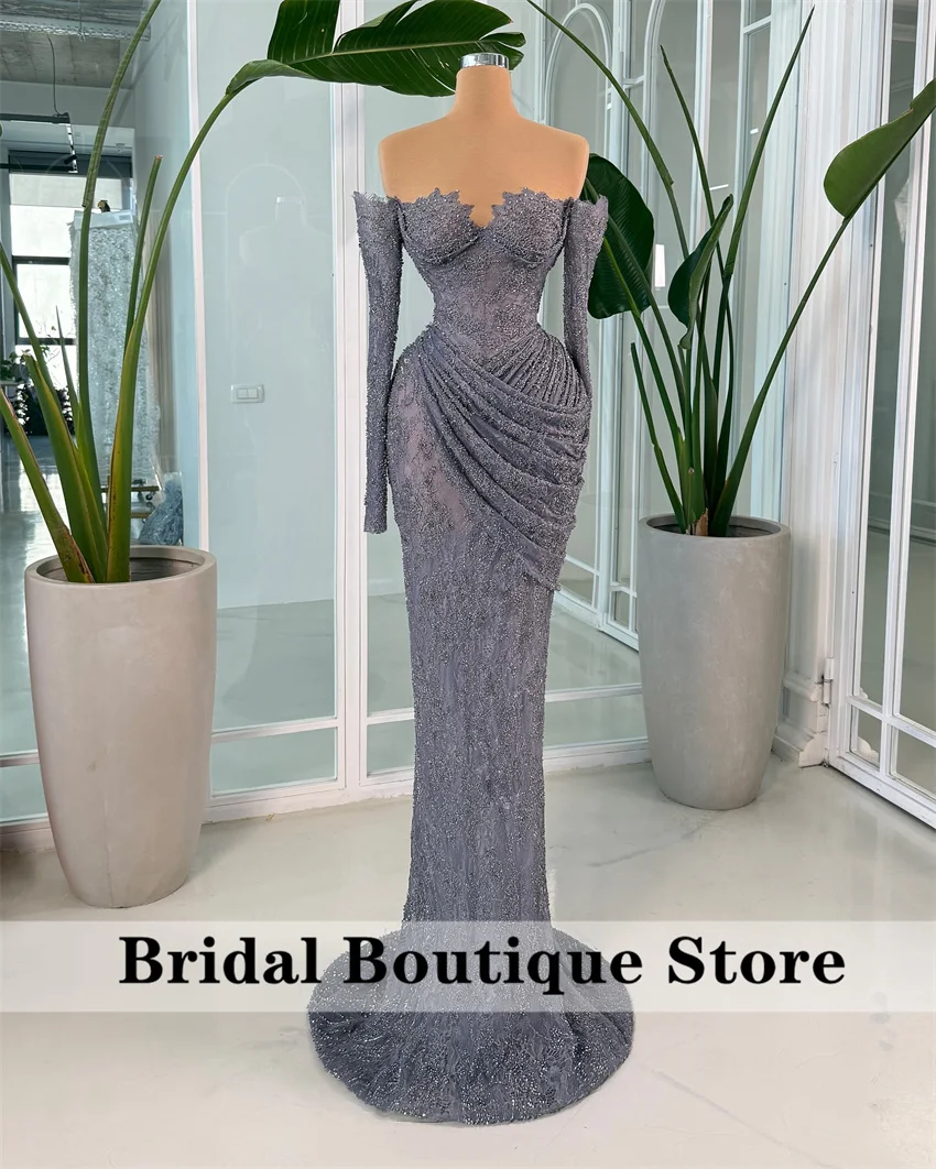 Grey Luxury Evening Dresses Beads Lace Birthday Party Dresses فساتين سهرة Prom Dress 2025 Vestidos De Gala Customized
Grey Luxury Evening Dresses Beads Lace Birthday Party Dresses فساتين سهرة Prom Dress 2025 Vestidos De Gala Customized