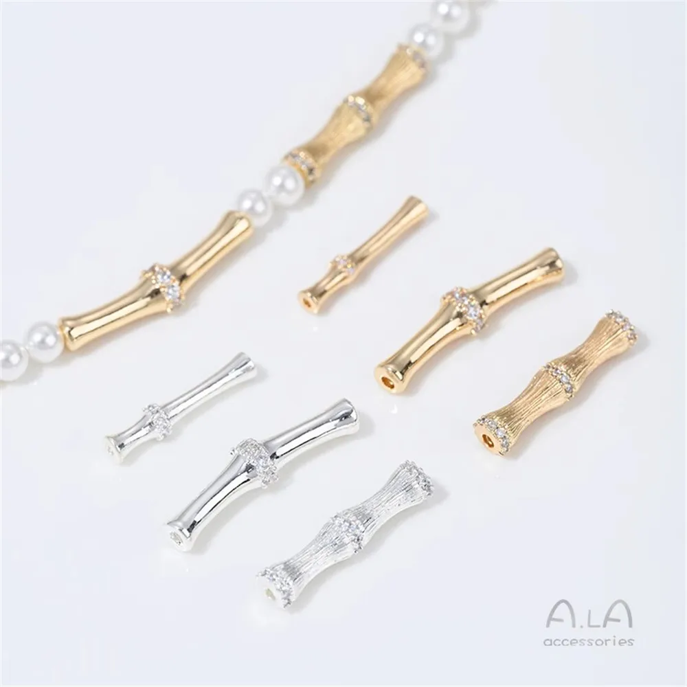14K Gold-wrapped Plated Sterling Silver Zirconium-inlaid Bamboo Long Tube Bead Spacer Elbow Pendant DIY Bracelet Necklace Jewelr
14K Gold-wrapped Plated Sterling Silver Zirconium-inlaid Bamboo Long Tube Bead Spacer Elbow Pendant DIY Bracelet Necklace Jewelr