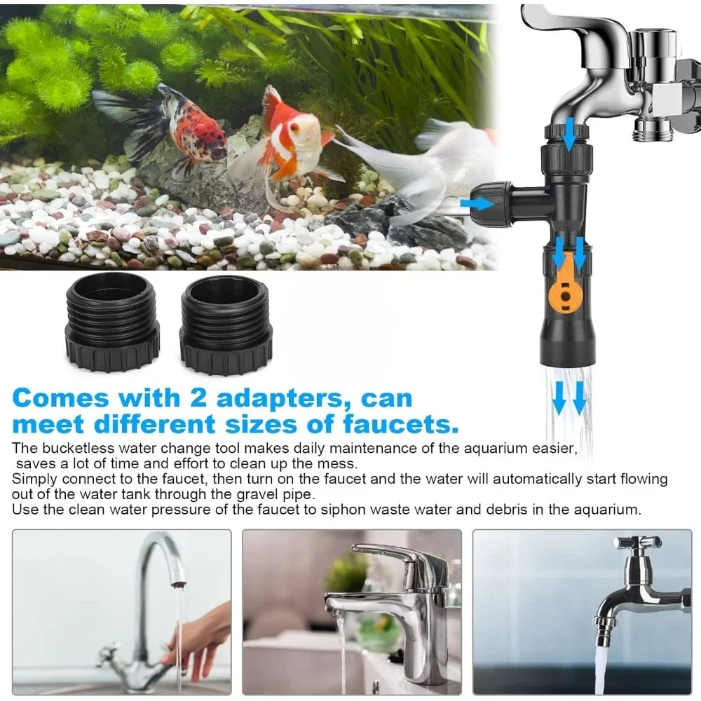 Aquarium Water Changer Fish Tank Cleaning Tools Quick Water Pump Changing Accessories Filter Adapter Fishing Kit Siphon
Aquarium Water Changer Fish Tank Cleaning Tools Quick Water Pump Changing Accessories Filter Adapter Fishing Kit Siphon